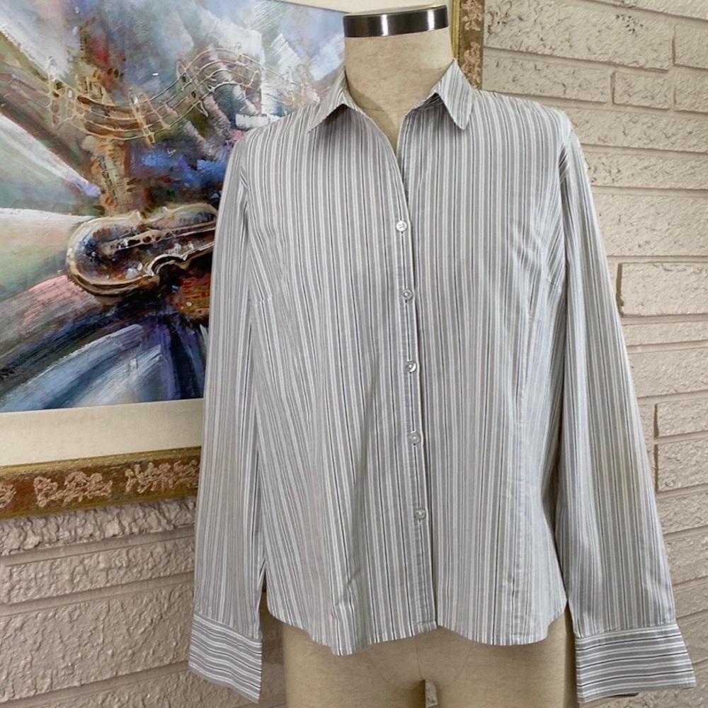 🌹George Multi Striped Button Down Front Shirt